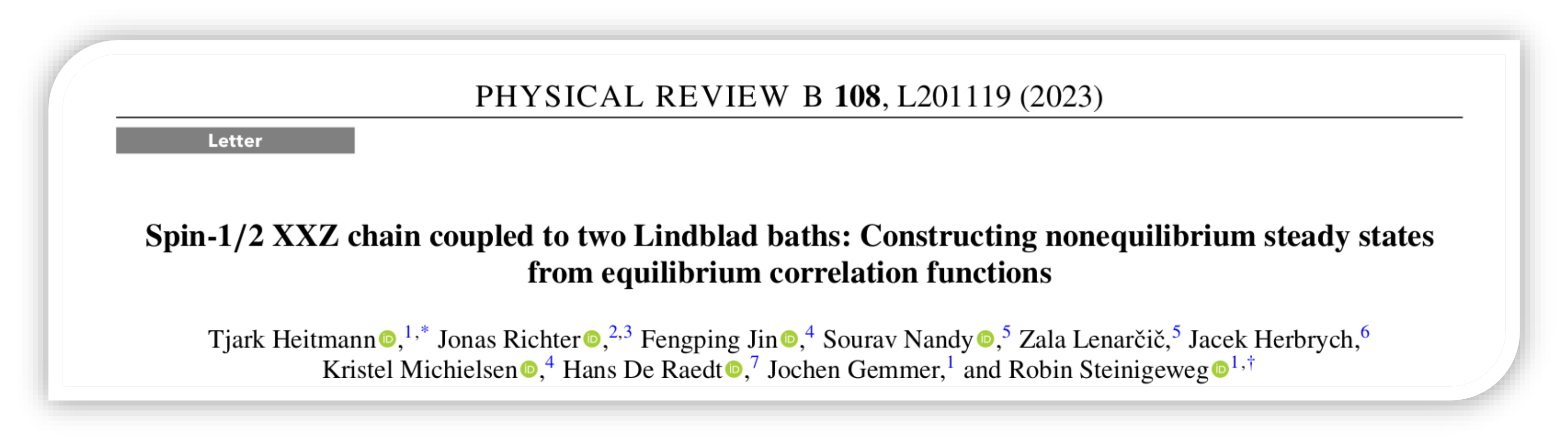 Phys. Rev. B (Letters)